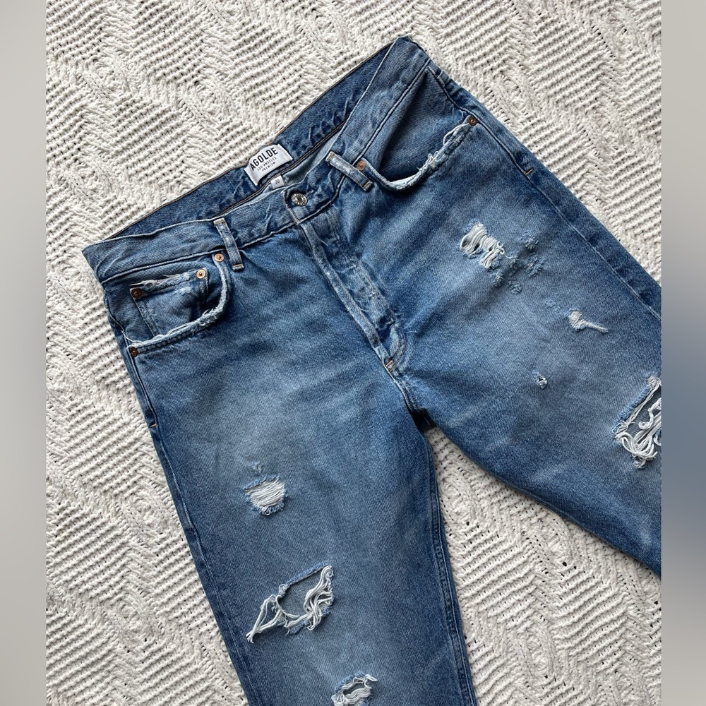 [30] AGOLDE Feel Good Medium Wash Straight Leg Denim Jean Women’s